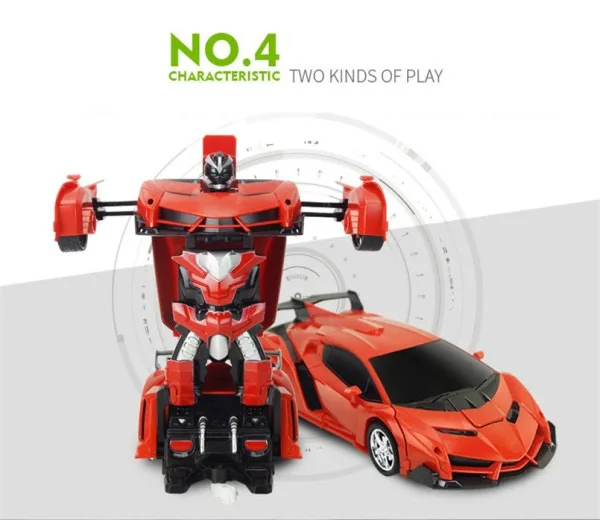 2 in 1 Electric RC Car Transformation Robots Children Boys Toys Outdoor Remote Control Sports Deformation Car Robots Model Toy — image 11 of 14