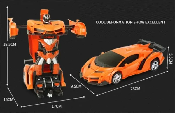 2 in 1 Electric RC Car Transformation Robots Children Boys Toys Outdoor Remote Control Sports Deformation Car Robots Model Toy — image 13 of 14