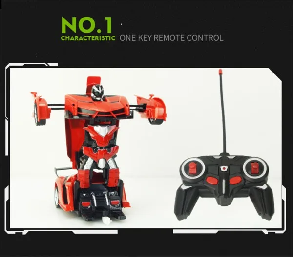 2 in 1 Electric RC Car Transformation Robots Children Boys Toys Outdoor Remote Control Sports Deformation Car Robots Model Toy — image 8 of 14