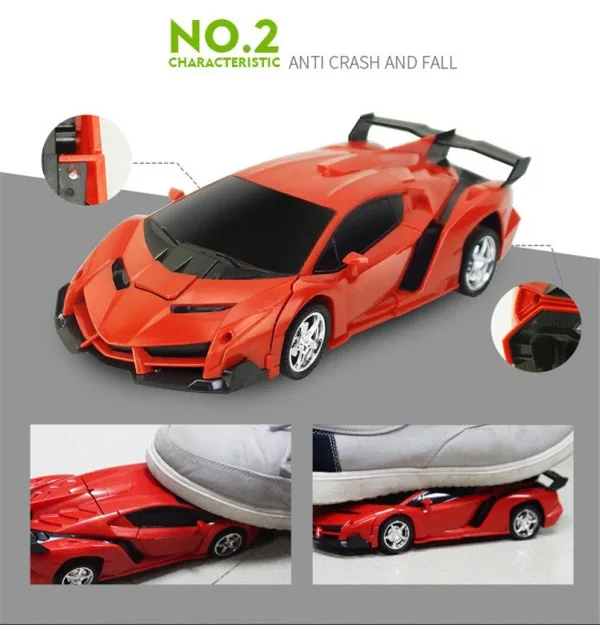 2 in 1 Electric RC Car Transformation Robots Children Boys Toys Outdoor Remote Control Sports Deformation Car Robots Model Toy — image 9 of 14