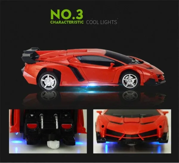 2 in 1 Electric RC Car Transformation Robots Children Boys Toys Outdoor Remote Control Sports Deformation Car Robots Model Toy — image 10 of 14