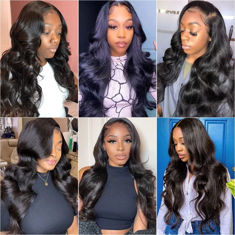 Body Wave Lace Front Wig Lace Front Human Hair Wigs Preplucked Melted Hairline Wig For Women Full Wig Leader — image 5 of 13