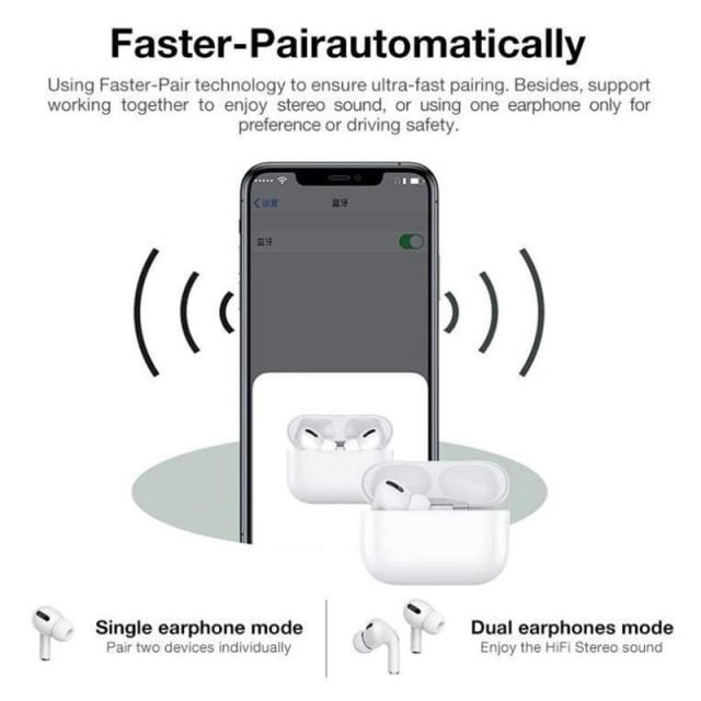 Apple AirPods Pro 3 Bluetooth Earphone TWS Wireless Headphones HiFi Music Earbuds Sports Gaming Headset For IOS Android Phone — image 3 of 5