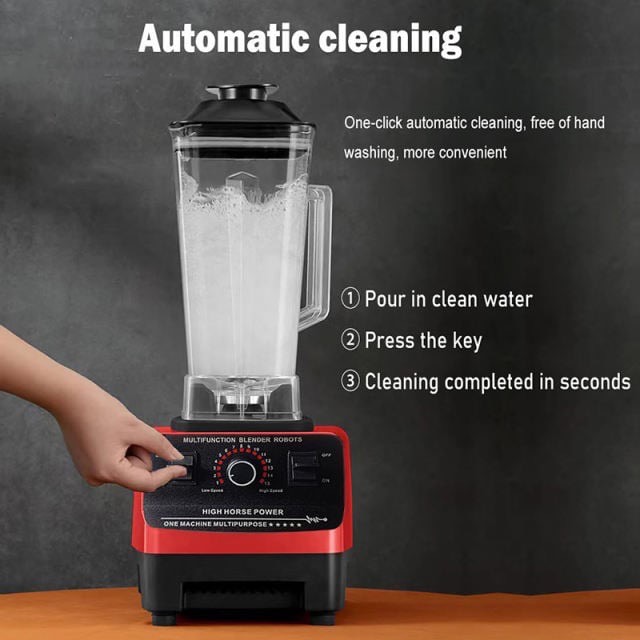 2 In 1 4500W Double Cup Commercial Blender Fruit Blender Juicer Food Processor Smoothie Blender High Power Pulverizer — image 2 of 5