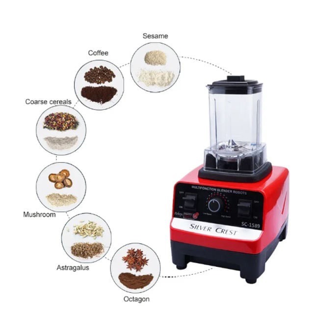 2 In 1 4500W Double Cup Commercial Blender Fruit Blender Juicer Food Processor Smoothie Blender High Power Pulverizer — image 3 of 5