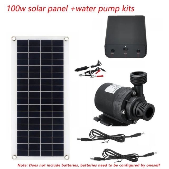 50W 12V Solar Panel Power Bank WaterPump Set Ultra-quiet Submersible Water Pump Motory Fish Pond Garden Fountain Decoration — image 5 of 5