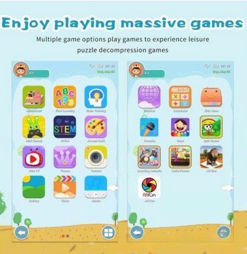 Kids Tablet, 7 Inch Android 7 4GB+64GB Self-contained stand(Blue) Educational Tablet for Kids, Learning Tablet for Toddlers, School Educative Tablet — image 5 of 8