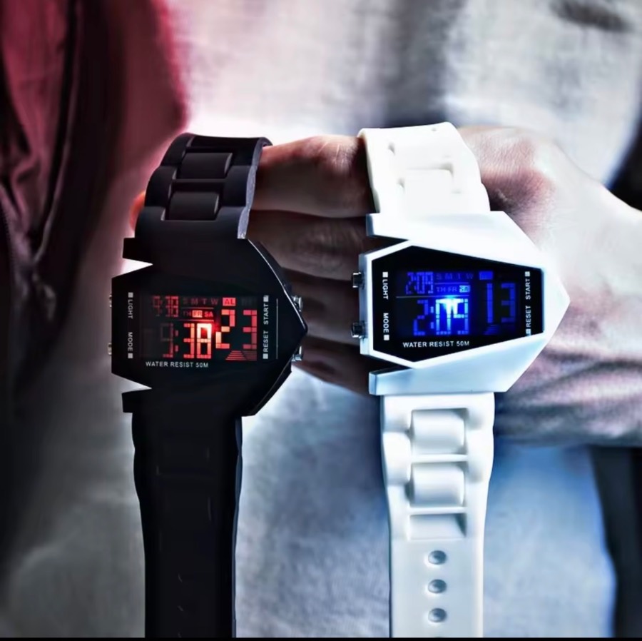 Multi-Function Aircraft Watch for Junior High School Students, Boys and Girls, Sports Electronic Black Watch — image 2 of 4