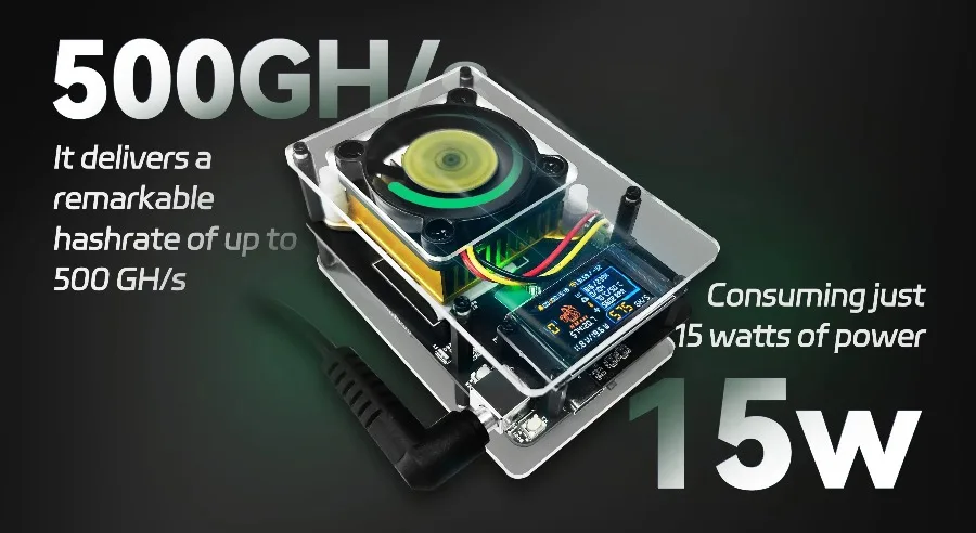 NMAxe NMMiner Official Ultra BM1366 Asic Chip 500G~600Gh/s Full Colorful Display Bitcoin Miner Solo Lottery Miner
