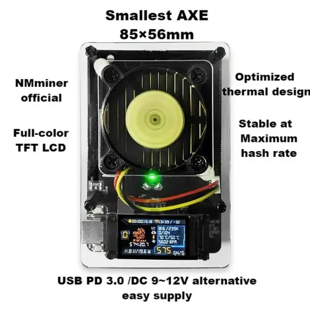 NMAxe NMMiner Official Ultra BM1366 Asic Chip 500G~600Gh/s Full Colorful Display Bitcoin Miner Solo Lottery Miner — image 2 of 5