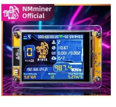 NMMiner NerdMiner V2 Hashrate Lucky Miner ESP32 2.8 inch Smart Display Crypto Solo Lottery 960KH/s Bitcoin ESP32-2432S028R DROOM