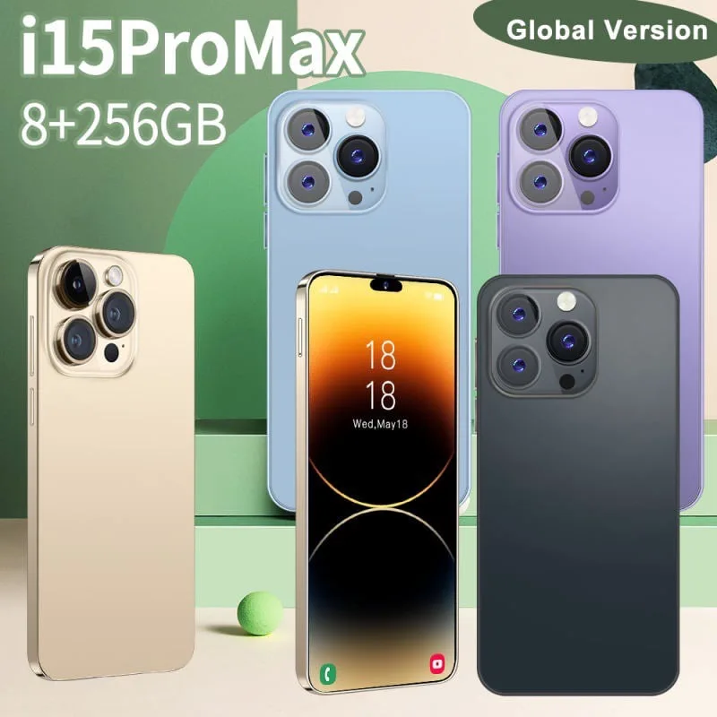 Original android Phone i15Pro Max Smartphone 6.7inch 8+256GB capsule screen 48MP+108MP 7800mAh 5G Mobile Phone — image 2 of 5