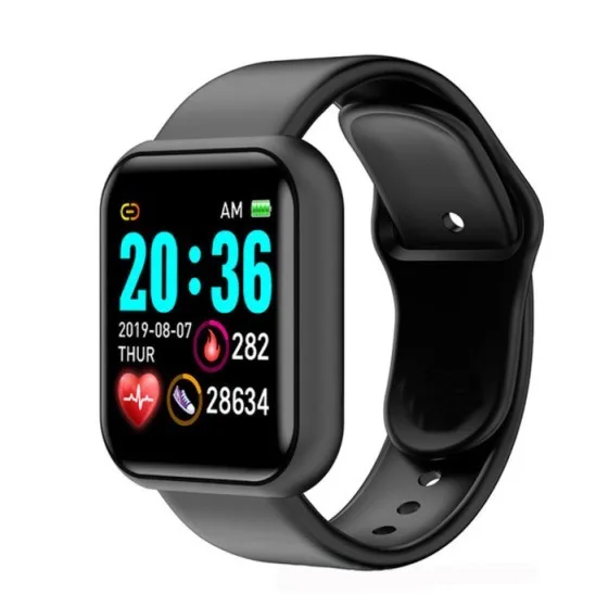 Original Black Y68 Smart Watches D20 Men Women Sport Fitness Tracker Heart Rate Blood Pressure Waterproof Smartwatch Dropshipping