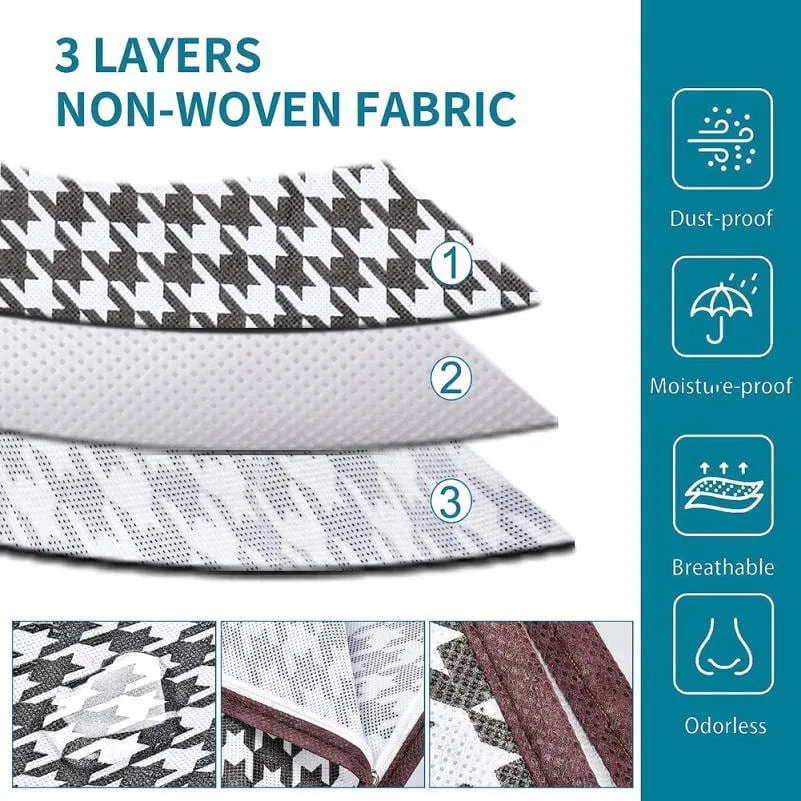 Quilt Storage Box Dustproof Organizers Non-woven Wardrobe Space Saving Bag House-moving Bedding Box Travel Storage Organization — image 2 of 12