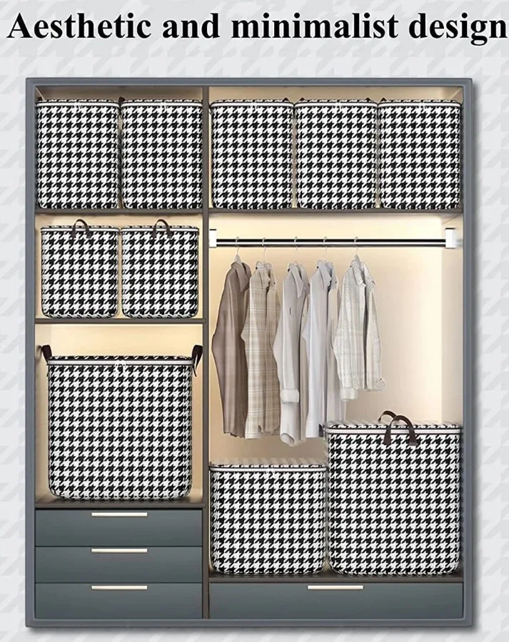 Quilt Storage Box Dustproof Organizers Non-woven Wardrobe Space Saving Bag House-moving Bedding Box Travel Storage Organization — image 9 of 12