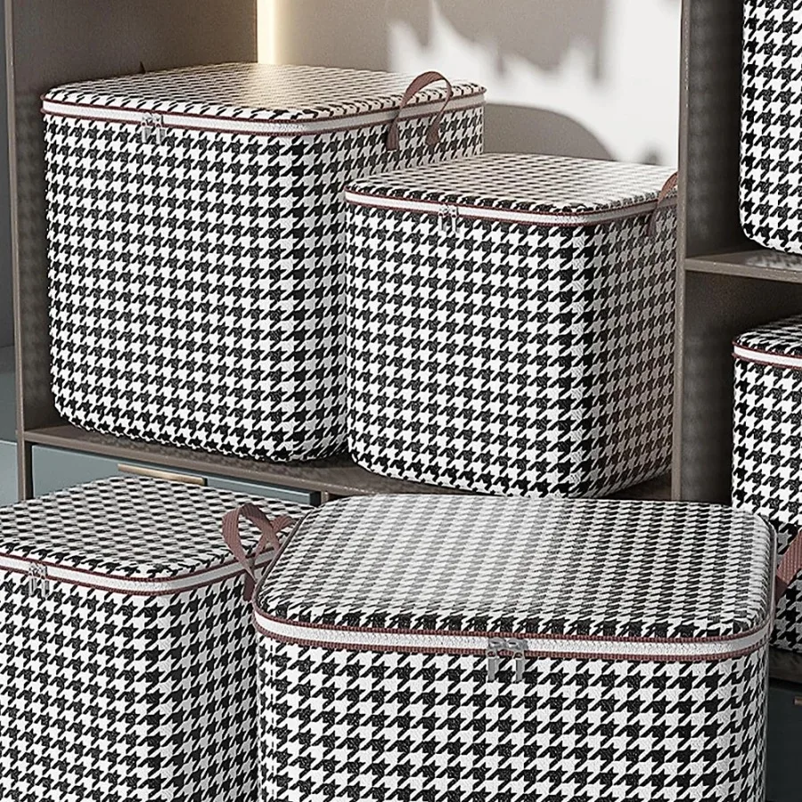 Quilt Storage Box Dustproof Organizers Non-woven Wardrobe Space Saving Bag House-moving Bedding Box Travel Storage Organization — image 10 of 12
