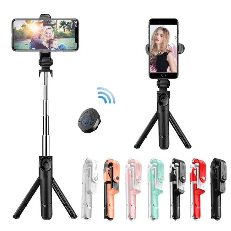 Selfie Stick with Tripod Stand Bluetooth Remote Control Mobile Phone Selfie Stick Holder for IPhone/Huawei SmartPhone Live Photo